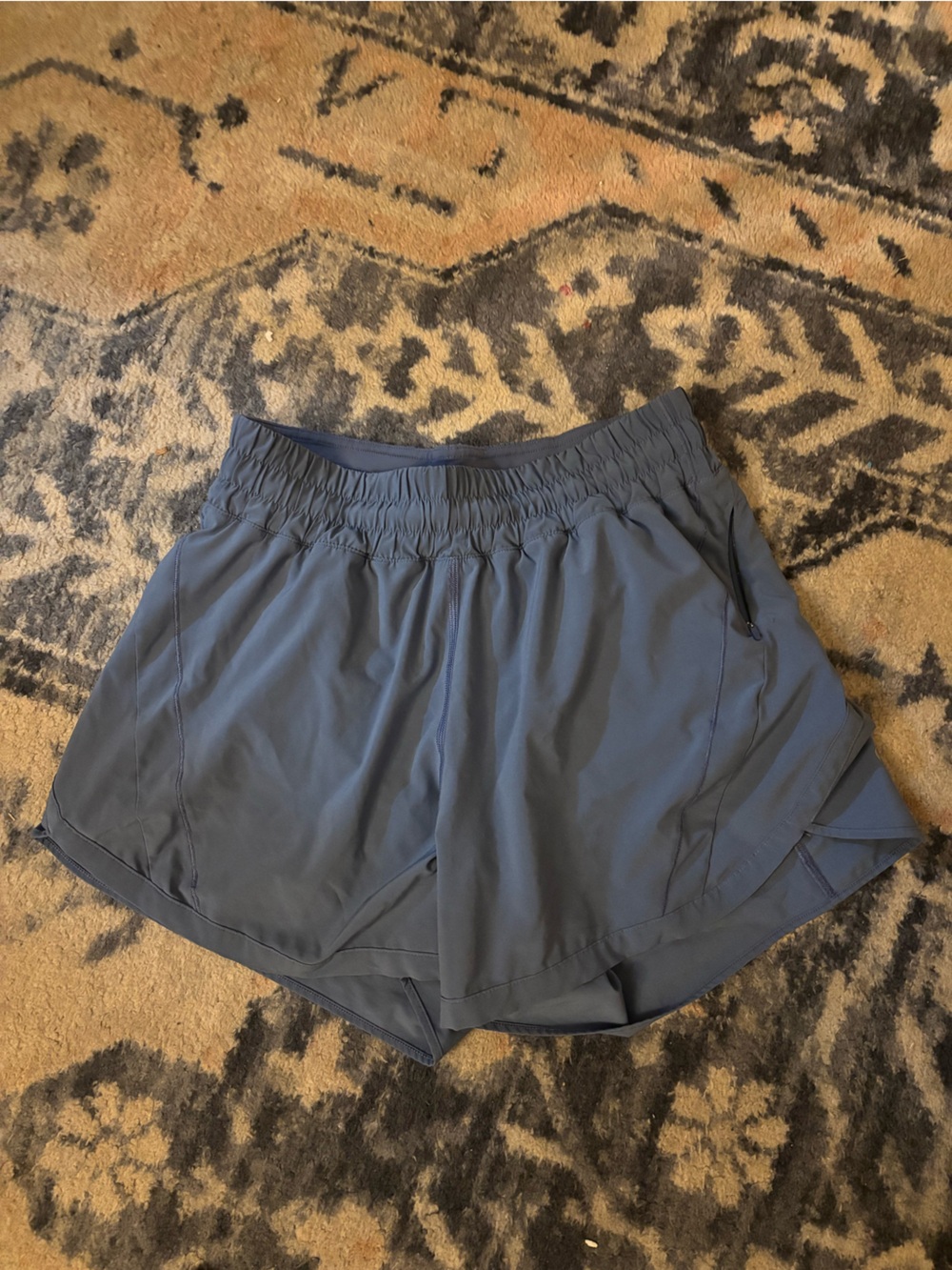 lululemon athletica Slate Blue Athletic Shorts with Elastic Waist